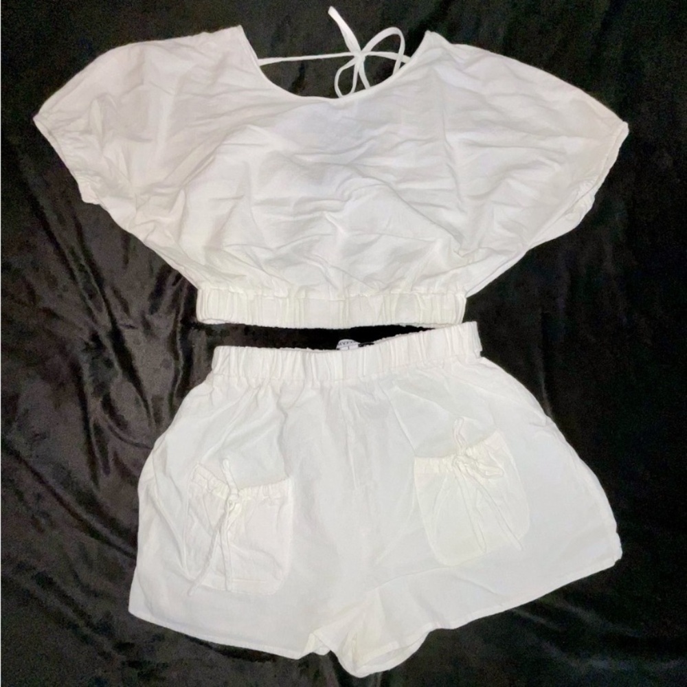 BELLA BELLA Linen Blend Short Set